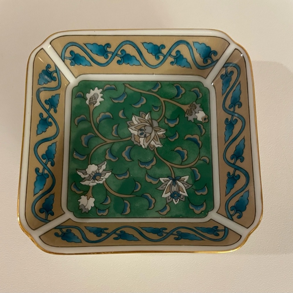 Etude Takahashi Porcelain Floral Square Trinket Dish